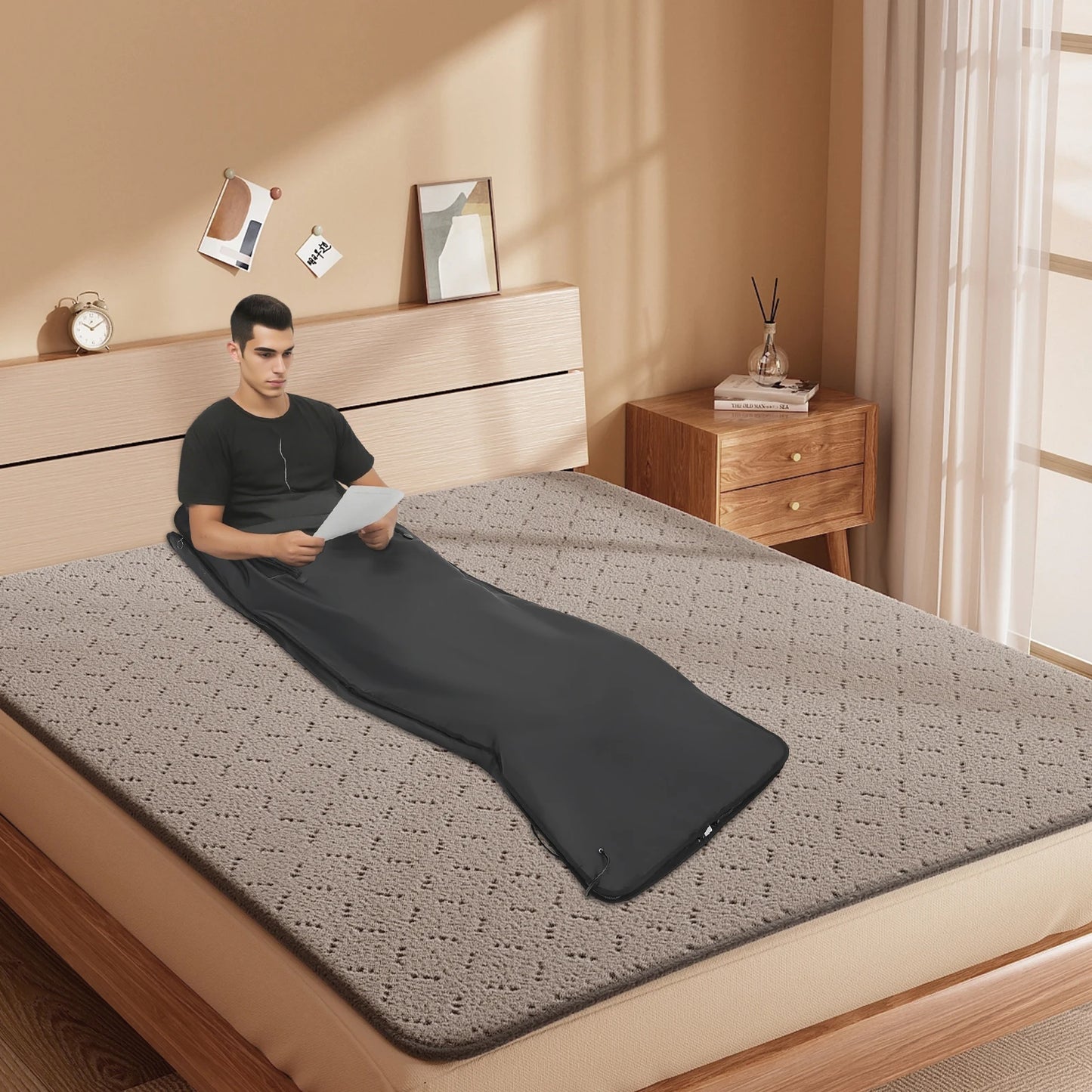 Couverture Sauna Infrarouge Pliable 500W — Détente & Récupération à la Maison